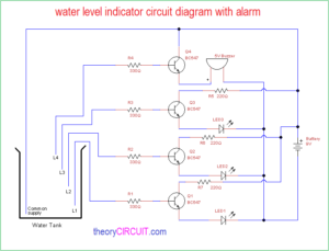 water level indicator circuit diagram with alarm - theoryCIRCUIT - Do