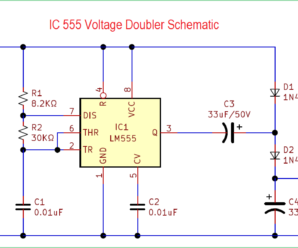Simple IC 555 Voltage Doubler Schematic