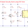 IR Based Security Alarm using 555 Timer