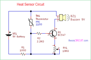 Heat sensor circuit - theoryCIRCUIT - Do It Yourself Electronics Projects