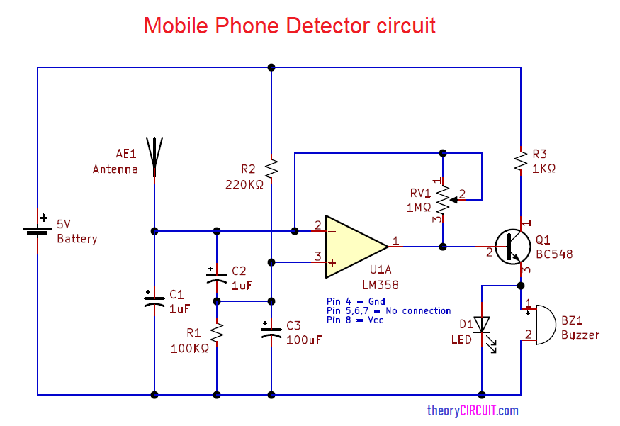 Mobile Phone Detector Circuit