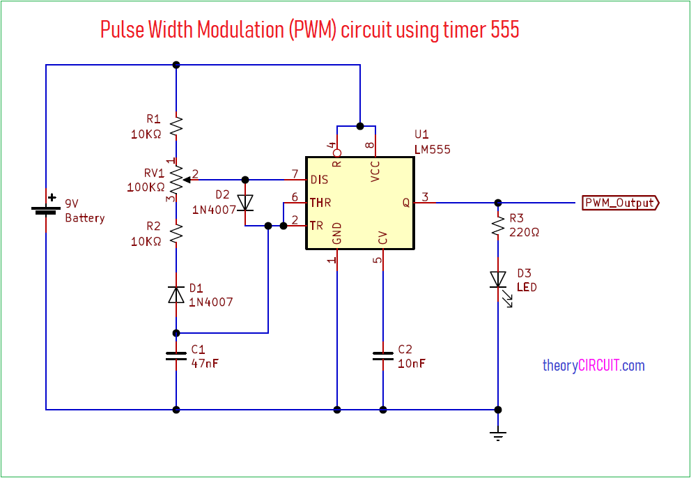 555 Circuit Diagrams