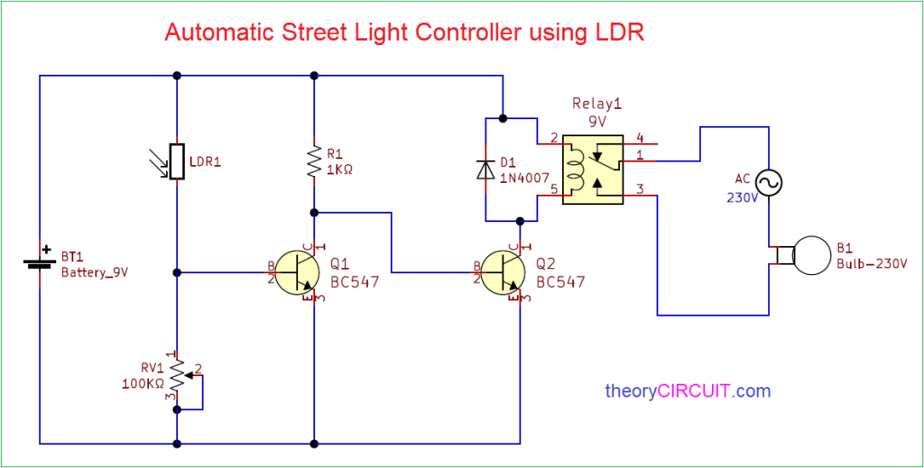 Automatic Street Light Controller using LDR