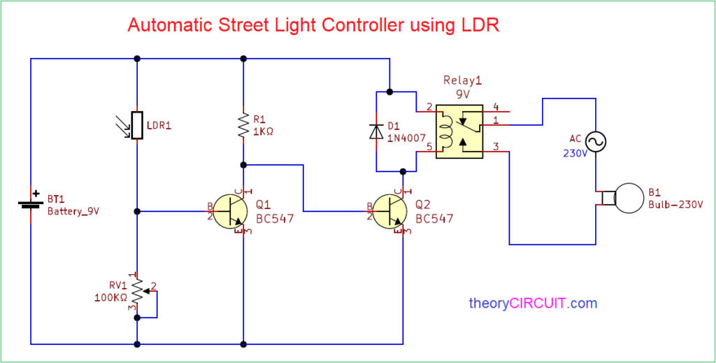 Automatic Street Light Controller Using LDR Application Of Street Light 