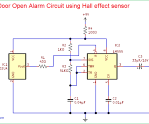 Door Open Alarm Circuit using Hall effect Sensor
