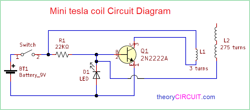 Mini tesla coil Circuit