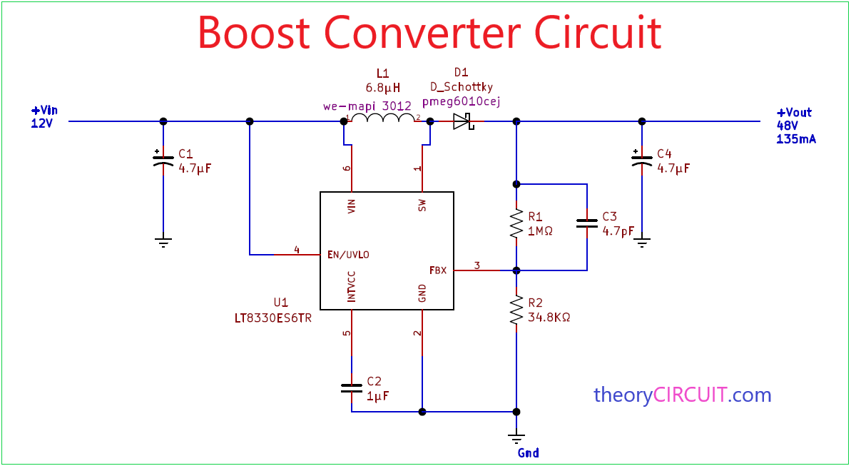 Schematic Diagram Of Boost Converter