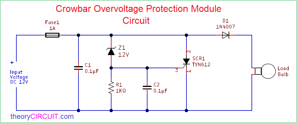 Crowbar Overvoltage Protection Module