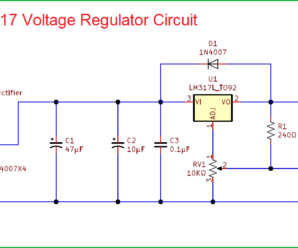 Variable LM317 voltage regulator circuit