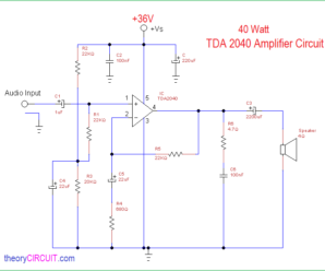 40 Watt Audio Amplifier Circuit