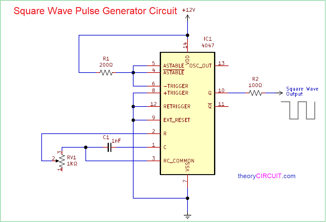 Square Pulse Generator Circuit