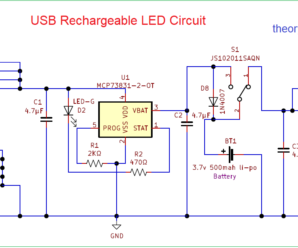 USB Rechargeable LED Circuit