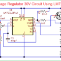 Adjustable Voltage Regulator 30V Circuit