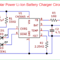 Solar Power Li-Ion Battery Charger Circuit