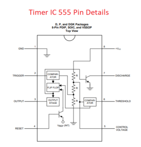 1 IC LED Flashing Circuit Using 555 Timer