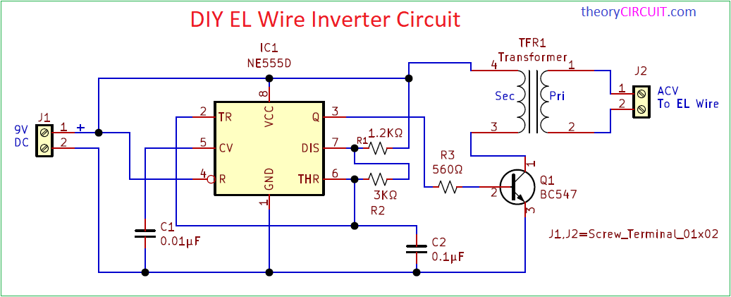 DIY EL Wire Inverter Circuit