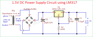 1.5V DC Power Supply Circuit - theoryCIRCUIT - Do It Yourself ...