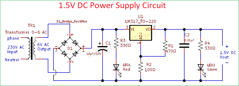 1.5V DC Power Supply Circuit