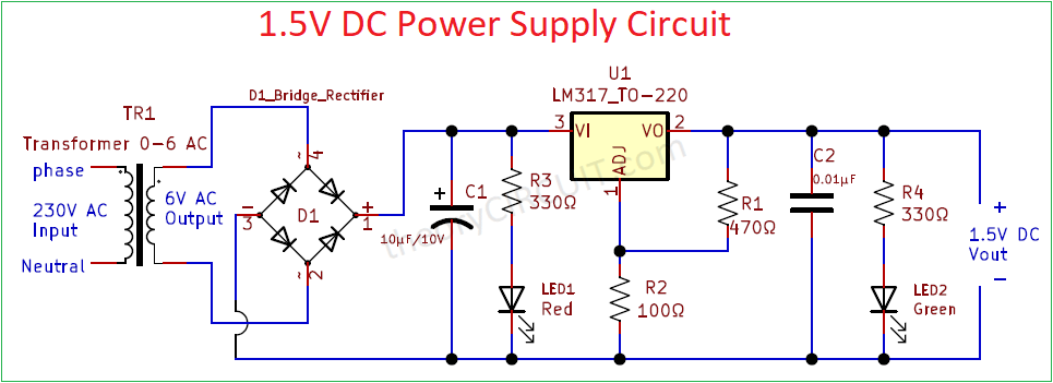 simple regulated power supply circuit