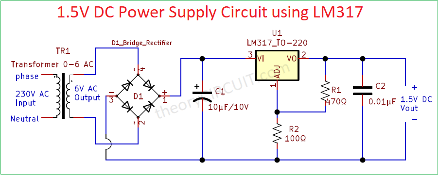 Voltage Regulator Power LM317 In DC or AC 4V-30V Out DC 1.5V-27V 1A Converters 