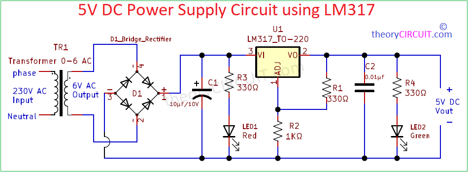 voltage regulator circuit 5v