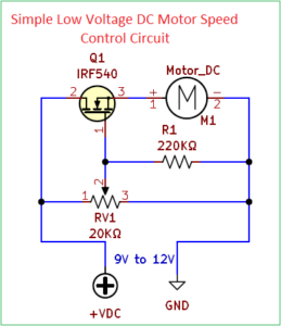 Low Voltage DC Motor Speed Control Circuit