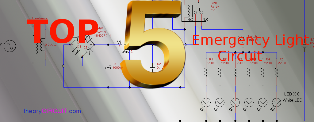 5 Simple Emergency Light Circuit