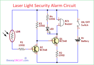 Laser Security Alarm Circuit