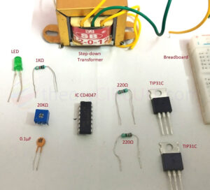 12V DC to 220V AC Inverter Circuit using CD4047