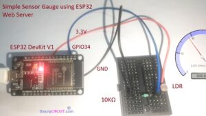 Simple Sensor Gauge using ESP32 Web Server